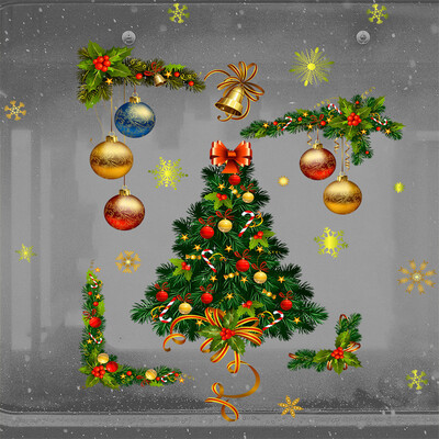 

Tailored Merry Christmas Window Wall Sticker Decals Snowflake Santa Claus Home Xmas Decor