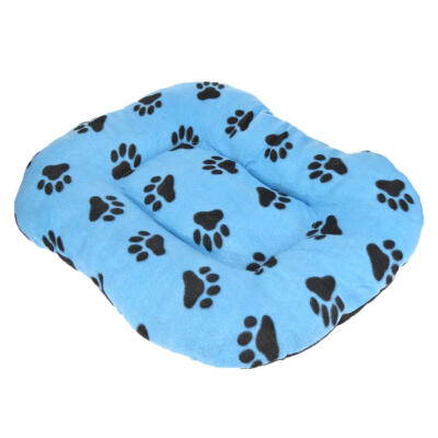 

Autumn Winter Warm Coral Velvet Pet Mat Nest Paw Print Pad Dog Kennel Bed