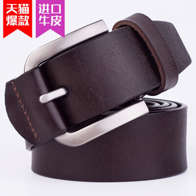 

Best selling explosions authentic mens belt leather two-layer leather automatic buckle belt business tide