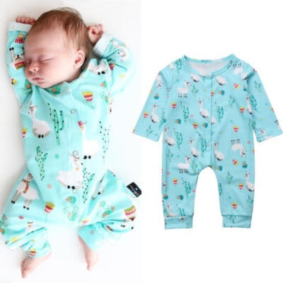 

Fashion Newborn Baby Boy Girl Alpaca Romper Bodysuit Jumpsuit Outfit Nightwear