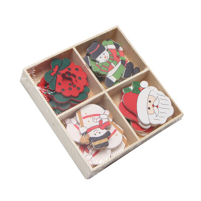 

Tailored 20pcsbox Christmas Wooden Labels Christmas Closet Window Wall Stickers Decor