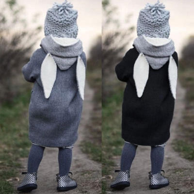 

Cute Baby Kids Infant Autumn Winter Hooded Coat Rabbit Jacket Thick Warm Clothes