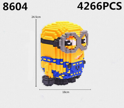 

Minions Cartoon Model Building Blocks Bricks Kids DIY Birthday Christmas Gifts Toys Diamond Doll Pressure Release