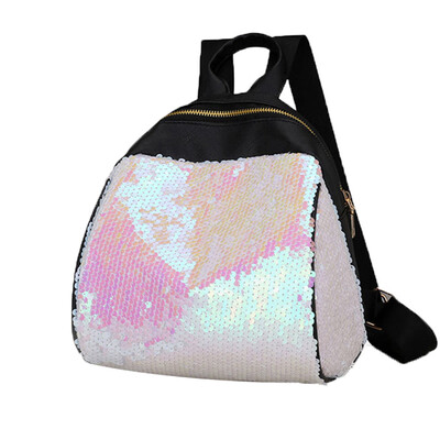 

Tailored Women Girl Backpack Travel Rucksack Shoulder Shiny Sequins School Bags BK