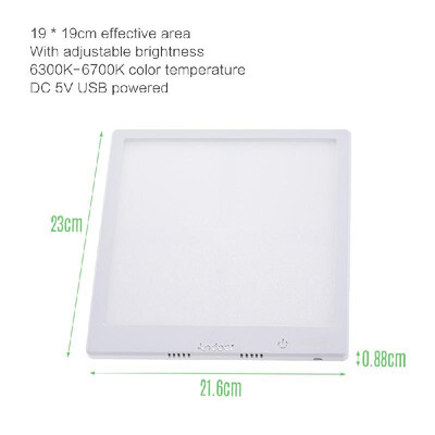 

Andoer LED Photography Shadow-free Shadowless Light Lamp Panel Pad Softbox Bottom Light 19 19cm Effective Area Brightness Adjust