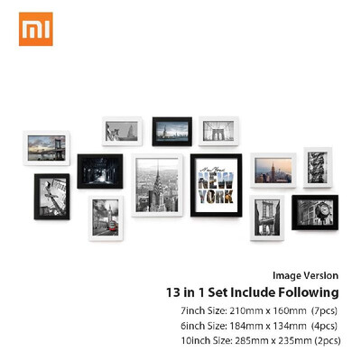 

13PCSlot Xiaomi Eco-chain H7 MDF Fiber-plate Quality Vintage Photo Frame Home Decor Retro Wedding Couple Recommendation Pictures