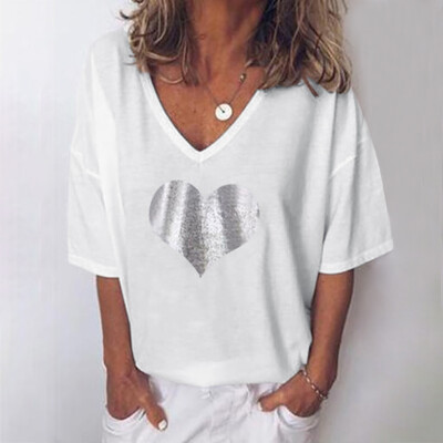 

Starmoon Women Summer Short Sleeve Loose Casual Plus Size Solid Color T-shirt