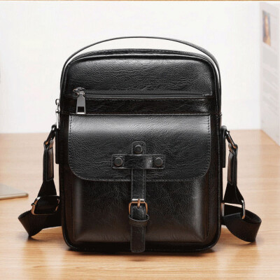 

Tailored Men Vintage Shoulder bags Crossbody Bags Retro Zipper Handbags