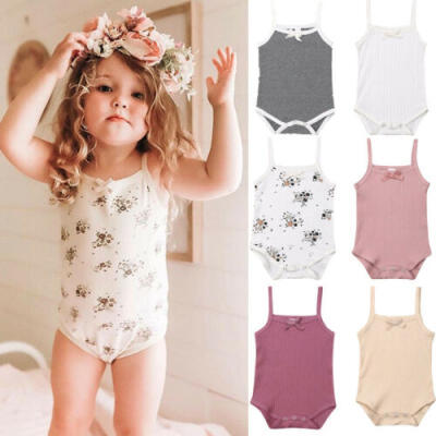 

Newborn Infant Baby Girl Floral Clothes Sleeveless Romper Jumpsuit Summer Outfit