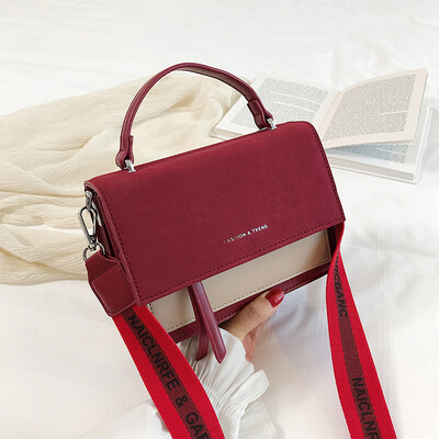 

Net red leisure bag simple frosted broadband portable womens bag new 2019 Joker shoulder slung small square bag