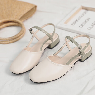 

2019 summer new fairy wind bag head sandals female network celebrity with skirt evening shoes with heel shoes