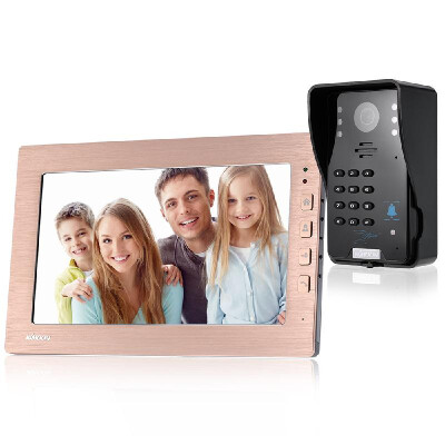 

KKmoon Wired 101 Video Door Phone Visual Video Intercom Speakerphone Waterproof Night Vision IR Camera With Code Keypad & ID Ca