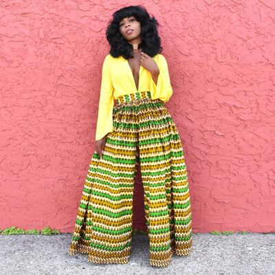 

Tailored Women Vintage 3d Digital Print Retro Casual High Waist Wide Leg Pants