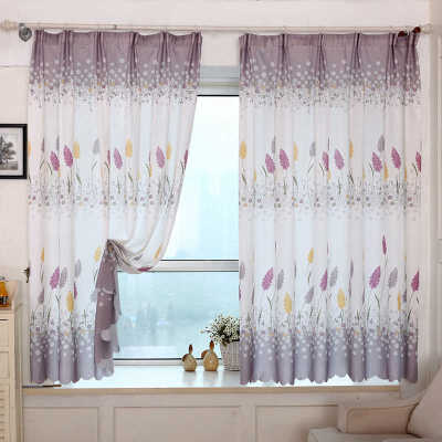 

Pastoral Semi-Shade Curtains Window Decorative Curtain For Living Room Kitchen Bedroom Window Plants Printed Short Curtains