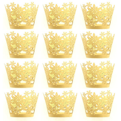 

Tailored Christmas Lace lasing Cut Hollow Baking Cup Muffin Holder Cake Paper