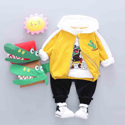 

Autumn Baby Boy Girl Long Sleeve Cartoon Print T-shirt Hoodie Dinosaur Sweatshirt Trousers Casual Outfits