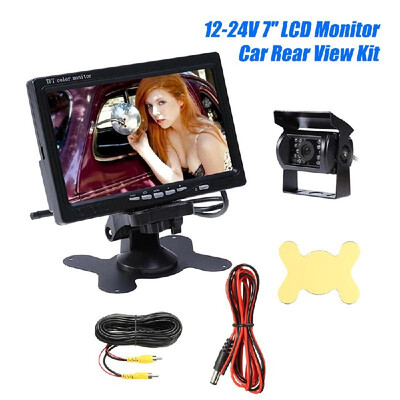 

12-24V 7" LCD Monitor Car Rear View Kit 1IR Reversing Camera