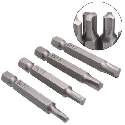 

4pcs 50mm S2 Hex Shank 14 Y4 Y5 Y6 Y8 Screwdriver Bit Screwdrivers Kit Durable