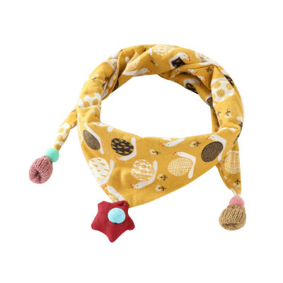 

Boy Girls Newborn Baby Saliva Towel Feed Triangle Cotton Bibs Bandana Scarf Cute