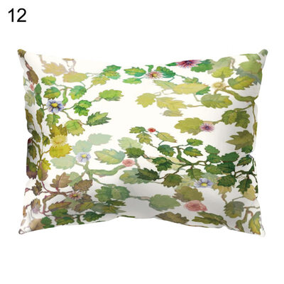 

Multicolor Eucalyptus Leaf Cactus Peony Pillow Case Cushion Cover Home Decor