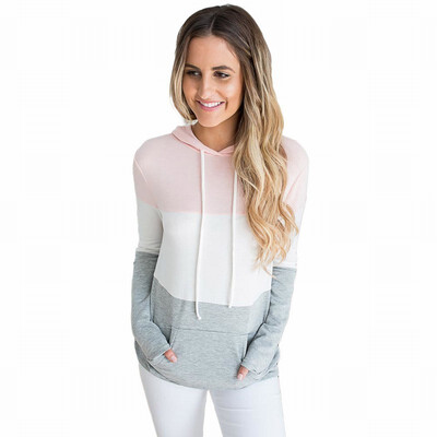 

Hooded hooded womens sweatshirt long-sleeved loose coat top