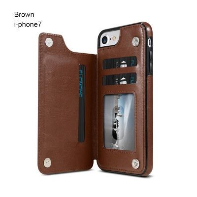 

High-grade Business Men Women Magnetic Leather Wallet Case Card Slot Shockproof Flip Cover for i-Phone 88 Plus77 Plus6XXSXR