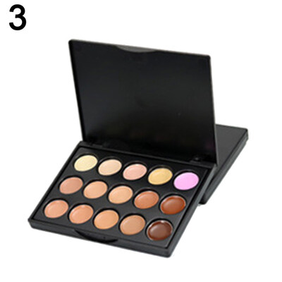 

15Colors Concealer Palette with Brush Powder Puff Face Contouring Beauty Makeup