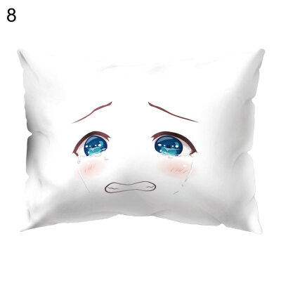 

Cute Facial Expression Pillow Case Cushion Cover Sofa Bed Car Cafe Office Decor