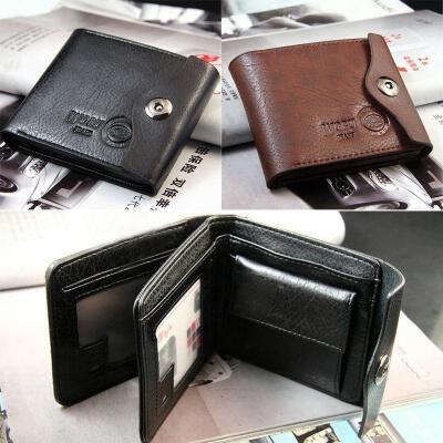 

Bifold Wallet Men&39s Genuine Leather Brown OR Black CreditID Card Holder Slim Purse Gift