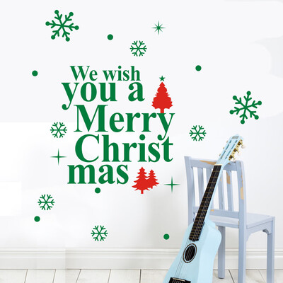 

〖Follure〗New Year You A Merry Christmas Wall Sticker Home Shop Windows Decals Decor