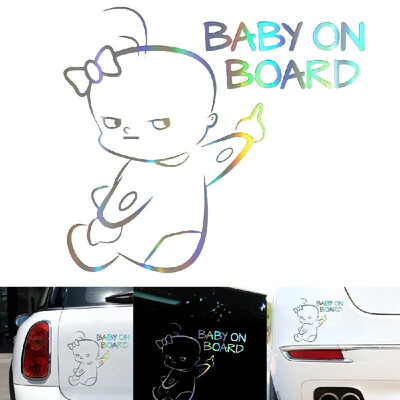 

Cute Car Stickers Creative Bulldog Waterproof Stickers Bumper Warning Car Laser Stickers Window Decoration