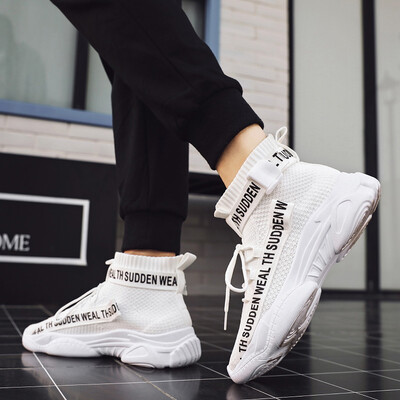 

Aj mens shoes fall 2019 new air force one howling Buddha Yuanyang tide shoes mens high-top sports socks shoes