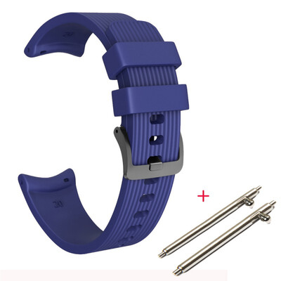 

Silicone Watch Band Strap Stainless Steel Quick Release Pin Buckled Adjustable Soft Lightweight Wristband For galaxy watch 42mm