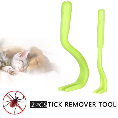 

2pcs Hook Tick Remover Tool for Pet Dogs Cats Two Sizes Small&Large
