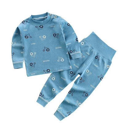 

Autumn Baby Kids Girls Boys Cartoon Print Sleepwear Set Long Sleeve Blouse TopsPants Pajamas