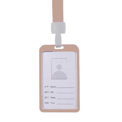 

Aluminum Alloy Office School Business Student Identity Badge Lanyard Holder Vertical Chest Card Staff Work Card