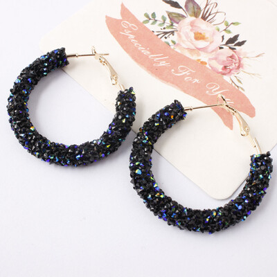 

2019 new design brand creative handmade beaded big circle earrings generous simple earrings gifts for women