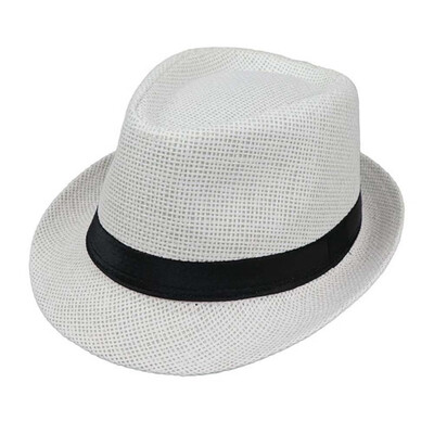 

New Unisex Summer Sun Panama Straw Hats Band Sun Hat