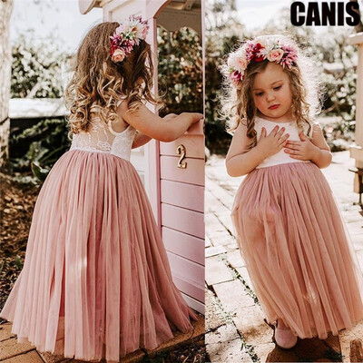 

Toddler Kid Baby Floral Girl Dresses Princess Pageant Party Lace Tutu Dress Sleeveless Sundress