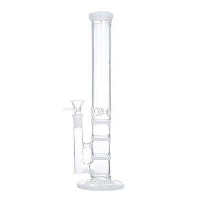 

Reusable Water Glass Pipe Percolator Pipes with 3 Layers Filters Cyclone Straight Tube for Smoking Hookah Stem Kit