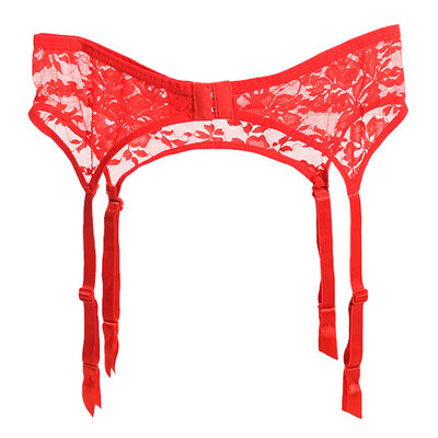 

Toponeto Women Sexy Lace Perspective Thigh-Highs Belt Suspender