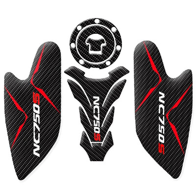 

Motorcycle Carbon Fiber Gas Oil Tank Pad Protector 3D Anti-slip Sticker Knee Grip Traction Side Pads Compatible with NC700S 2012-2