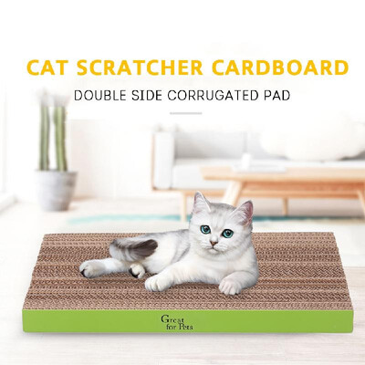 

Cat Scratcher Pad Double Side Scratching Corrugated Cardboard Cat Scratch Play Toy Random Color