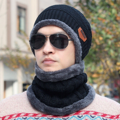 

Fashion Women Men Camping Hat Winter Beanie Baggy Warm Wool Fleece Ski Cap Neckerchief Scarves