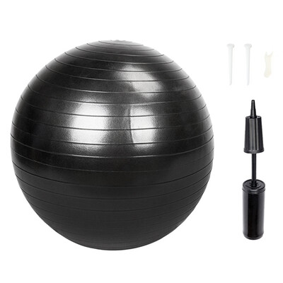 

Ktaxon 65cm Yoga Exercise Ball Gym Pilates Balance Fitness Air Pump Anti-Burst Black