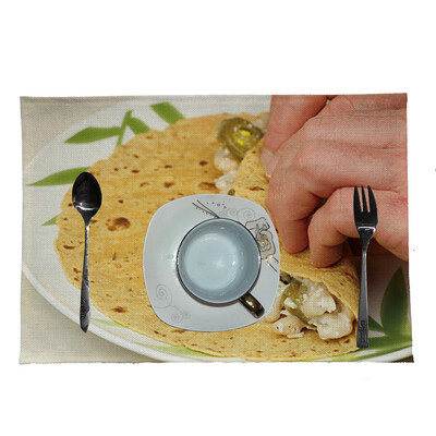 

Toponeto Creative Mexican Burrito Placemat Home Kitchen Restaurant Bar Placemat