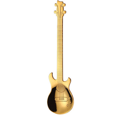 

1Pcs Stainless Steel Guitar Shape Coffee Spoon Creative Kitchen Tableware Cutlery