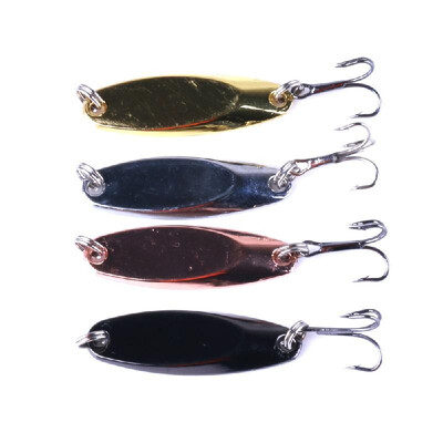 

HENG JIA 4pcs Simulated Fishing Lures Metal Chamfer Sequins Baits Hard Fish Hook Tools of Angling