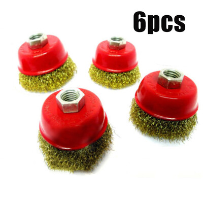 

Hot Sale Knotted Cup Brush Rotary Accessories Replacement 6pcs Angle Grinder Steel Wire