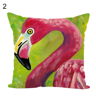 

Cartoon Flamingo Removable Throw Pillow Case Cushion Cover Sofa Bed Home Decor